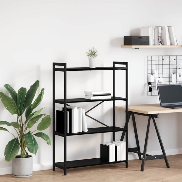 Könyvespolc 80 x 30 x 120 cm Szerelt Fa Fekete tölgy