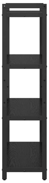 Könyvespolc 80 x 30 x 120 cm Szerelt Fa Fekete tölgy