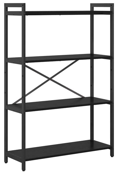 Könyvespolc 80 x 30 x 120 cm Szerelt Fa Fekete tölgy
