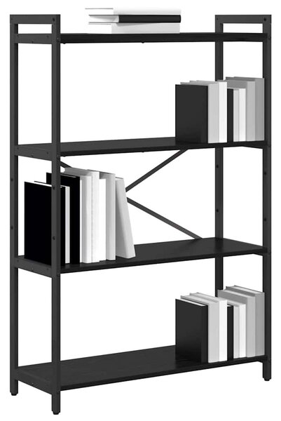 Könyvespolc 80 x 30 x 120 cm Szerelt Fa Fekete tölgy