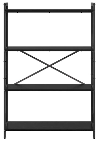 Könyvespolc 80 x 30 x 120 cm Szerelt Fa Fekete tölgy