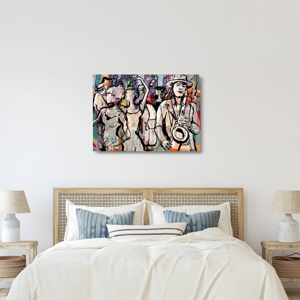 Kép - Jazz éjszaka (üvegen) (70x50 cm)
