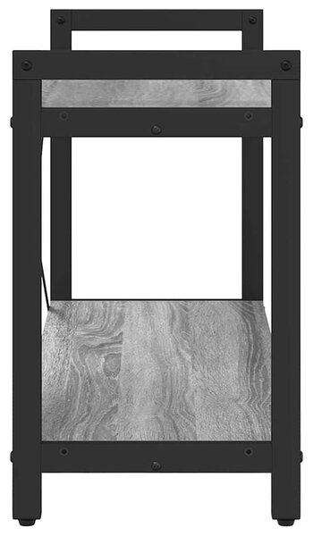 Könyvespolc 80 x 30 x 50 cm Szerelt Fa Szürke sonoma