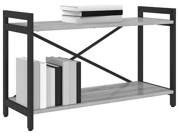 Könyvespolc 80 x 30 x 50 cm Szerelt Fa Szürke sonoma