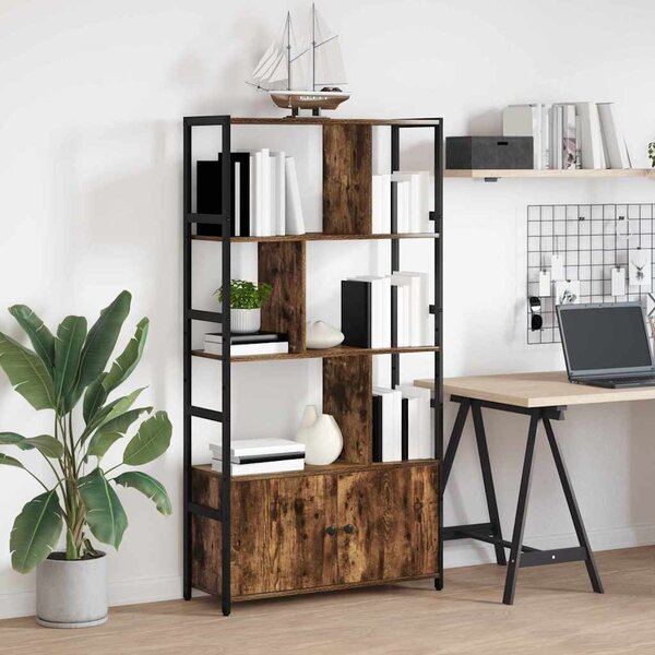 Könyvespolc 80 x 30 x 155,5 cm Szerelt Fa Füstölt tölgy
