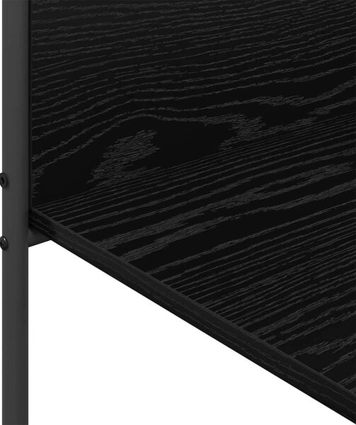 Ruhafogó polcokkal tárolóval Fekete 120 x 44 x 160 cm Faanyag