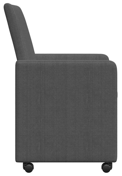 Kerekes Étkező Székek 2 pcs Sötétszürke 57 x 66 x 94 cm