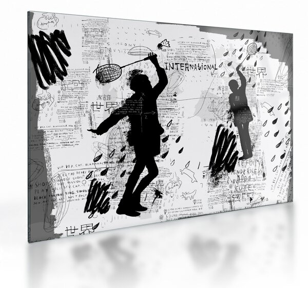 Kép - Street art - zűrzavar (üvegen) (70x50 cm)