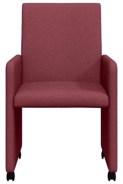 Kerekes Étkező Székek 2 pcs bordó 57 x 66 x 94 cm szövet