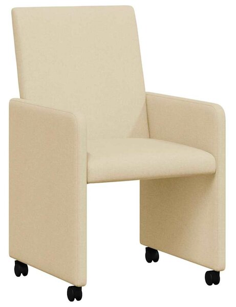 Kerekes Étkező Székek 2 pcs Krém 57 x 66 x 94 cm szövet