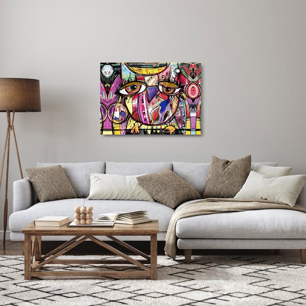 Kép - utca, művészet - bagoly (üvegen) (70x50 cm)