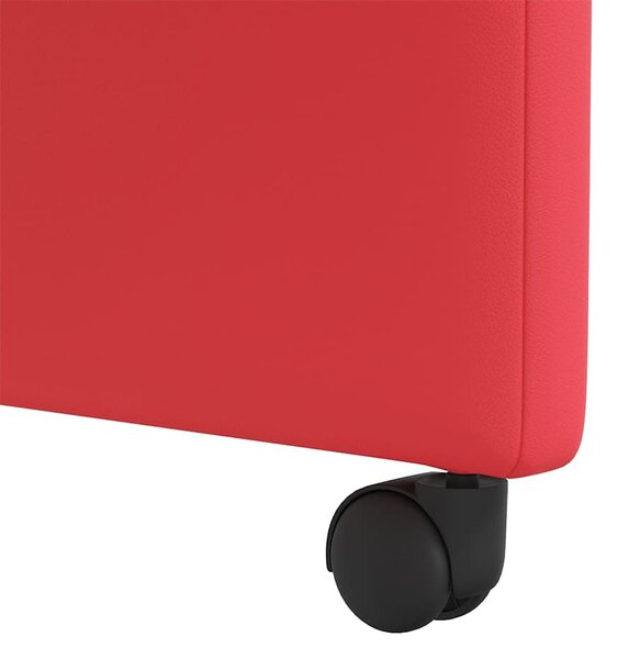Kerekes Étkező Székek 2 pcs Piros 57 x 66 x 94 cm Műbőr