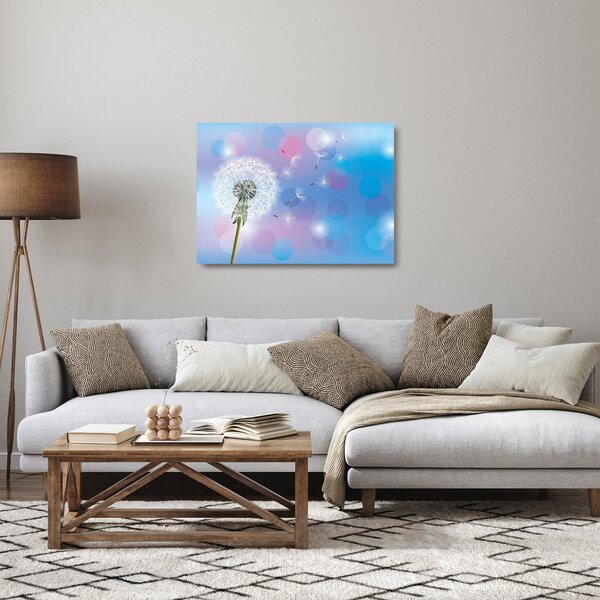 Kép - Pitypang a szélben (üvegen) (70x50 cm)