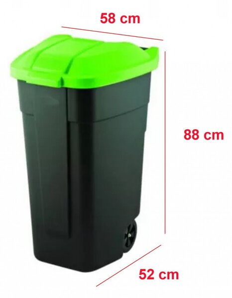 Görgős szelektív szemetes 110L