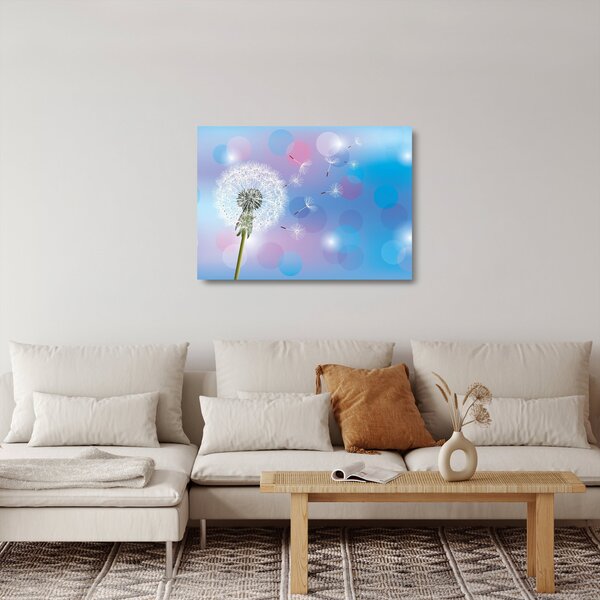 Kép - Pitypang a szélben (üvegen) (70x50 cm)