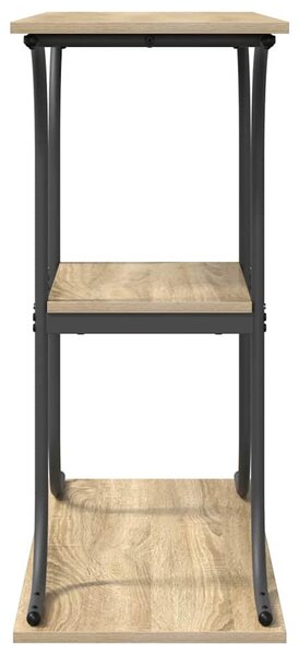 Konzolasztal polcokkal sonoma tölgy 101 x 35 x 80.5 cm Faanyag