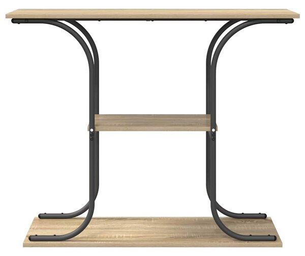 Konzolasztal polcokkal sonoma tölgy 101 x 35 x 80.5 cm Faanyag