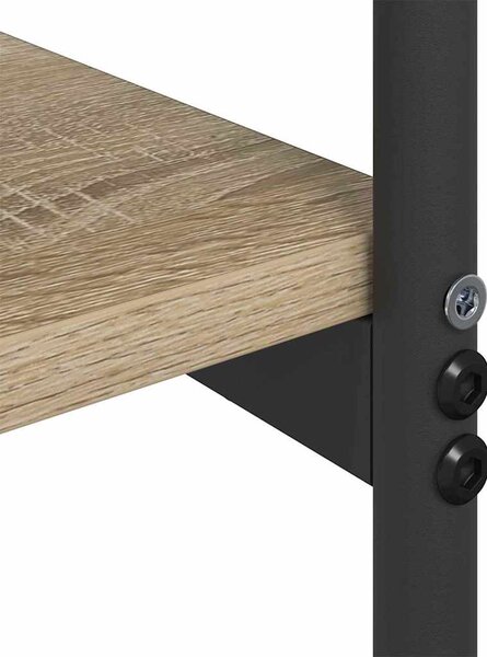 Konzolasztal polcokkal sonoma tölgy 101 x 35 x 80.5 cm Faanyag