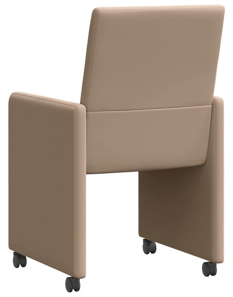 Kerekes Étkező Székek 2 pcs Cappuccino 57 x 66 x 94 cm Műbőr