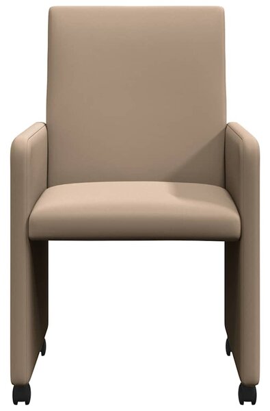 Kerekes Étkező Székek 2 pcs Cappuccino 57 x 66 x 94 cm Műbőr