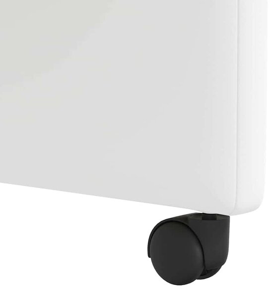 Kerekes Étkező Székek 2 pcs Fehér 57 x 66 x 94 cm Műbőr