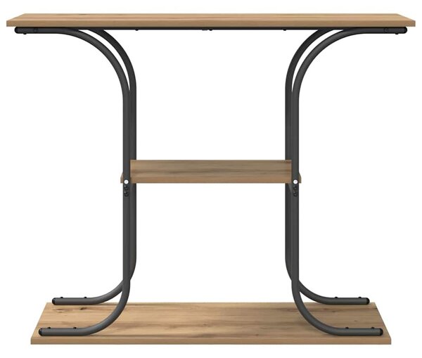Konzolasztal kézműves tölgy 101 x 35 x 80.5 cm Faanyag