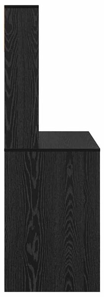 Asztal polcokkal tárolóval Musta tammi 91 x 50 x 149 cm Faanyag