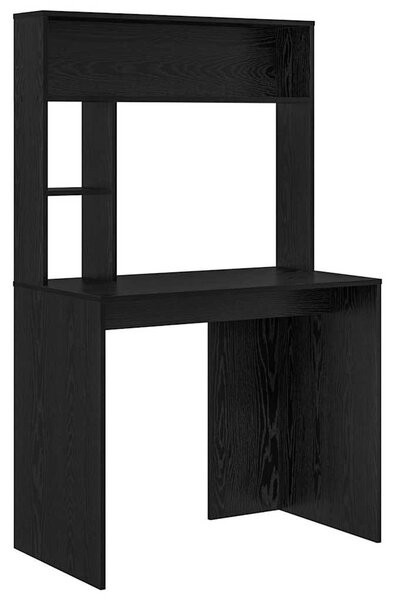 Asztal polcokkal tárolóval Musta tammi 91 x 50 x 149 cm Faanyag