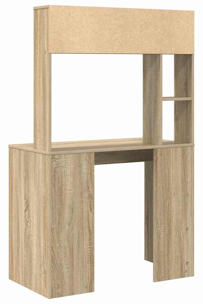 Asztal polcokkal sonoma tölgy 91 x 50 x 149 cm Faanyag