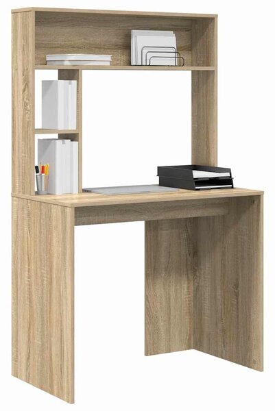 Asztal polcokkal sonoma tölgy 91 x 50 x 149 cm Faanyag