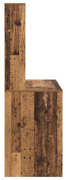 Asztal polcokkal tárolóval Régi fa 91 x 50 x 149 cm Faanyag
