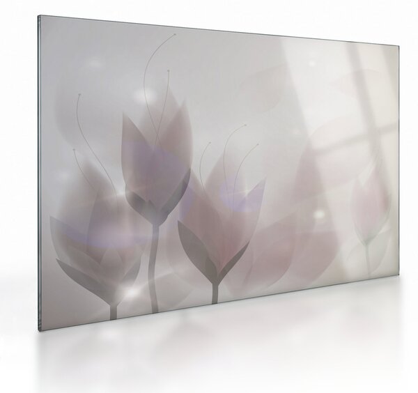 Kép - krókuszok (üvegen) (70x50 cm)
