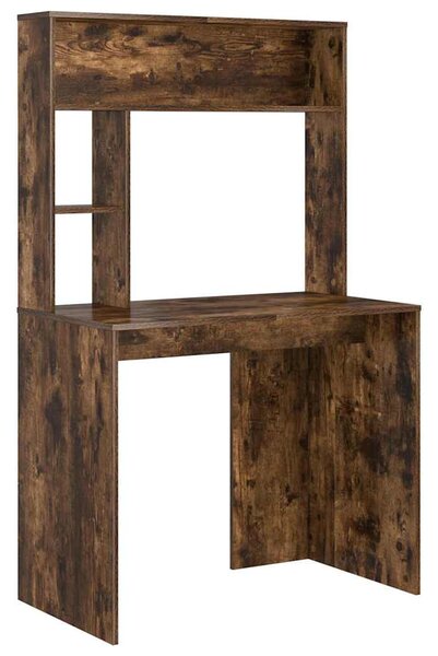 Asztal polcokkal Füstölt tölgy 91 x 50 x 149 cm Faanyag