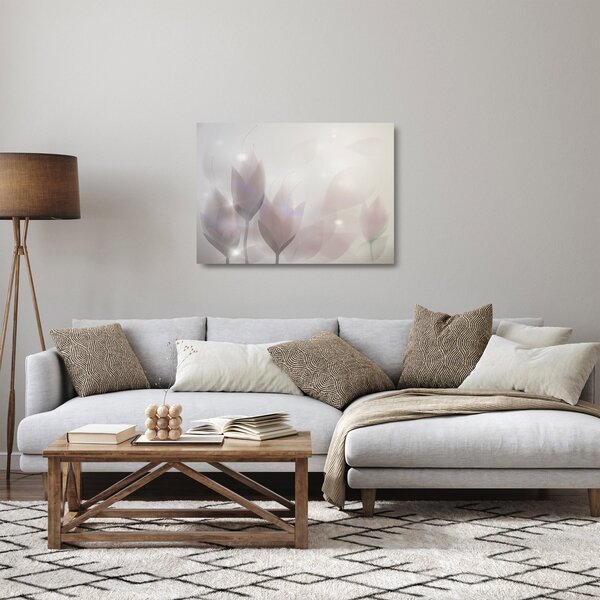 Kép - krókuszok (üvegen) (70x50 cm)