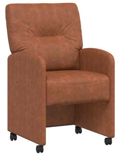 Kerekes Étkező Székek 2 pcs Barna 57 x 67 x 95 cm Műbőr