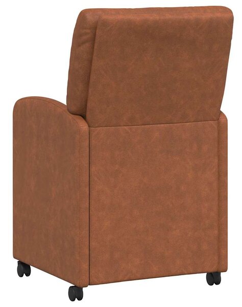 Kerekes Étkező Székek 2 pcs Barna 57 x 67 x 95 cm Műbőr