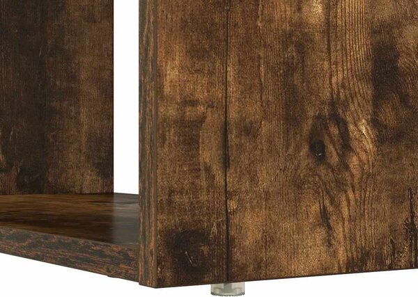 Asztal polcokkal Füstölt tölgy 113 x 54 x 120 cm Faanyag