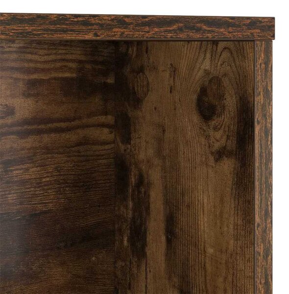 Asztal polcokkal Füstölt tölgy 91 x 50 x 149 cm Faanyag