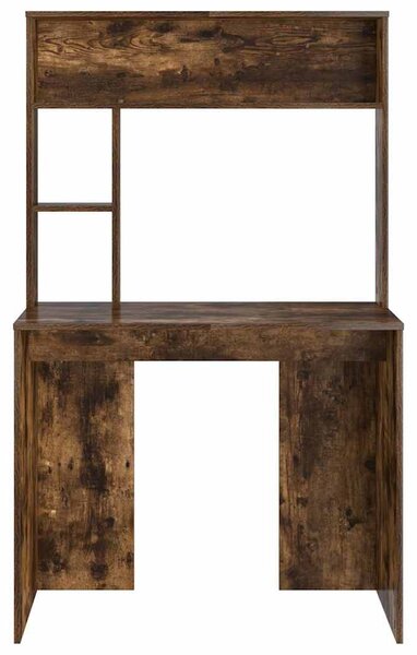 Asztal polcokkal Füstölt tölgy 91 x 50 x 149 cm Faanyag