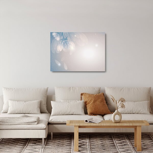 Kép - havas virágok (üvegen) (70x50 cm)