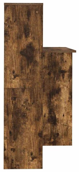 Asztal polcokkal Füstölt tölgy 131.5 x 50 x 106.5 cm Faanyag