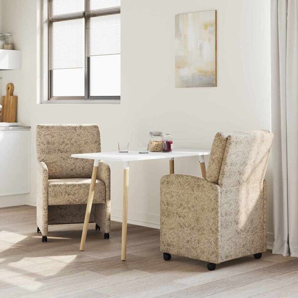 Kerekes Étkező Székek 2 pcs Világosszürke 57 x 67 x 95 cm