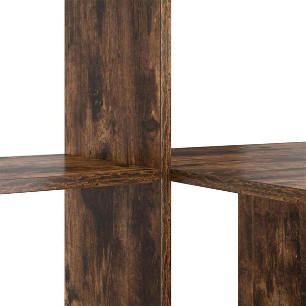 Asztal polcokkal Füstölt tölgy 131.5 x 50 x 106.5 cm Faanyag