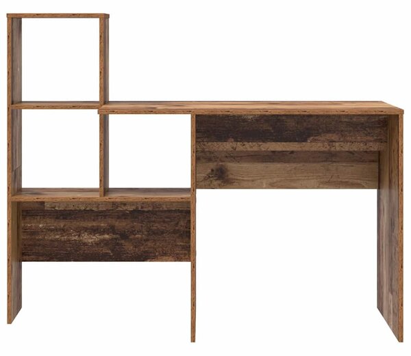 Asztal polcokkal Régi fa 131.5 x 50 x 106.5 cm Faanyag