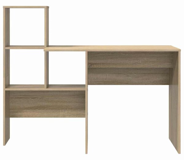Asztal polcokkal sonoma tölgy 131.5 x 50 x 106.5 cm Faanyag