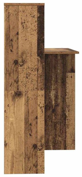 Asztal polcokkal Régi fa 131.5 x 50 x 106.5 cm Faanyag