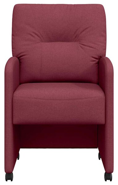 Kerekes Étkező Székek 2 pcs bordó 57 x 67 x 95 cm szövet