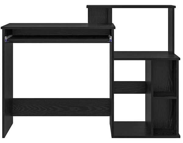 Íróasztal tárolóval Fekete tölgy 120.5 x 44 x 88.5 cm Faanyag
