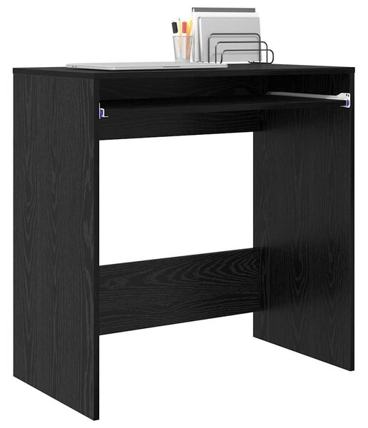 Asztal polcokkal Musta tammi 77.5 x 43 x 79 cm Faanyag