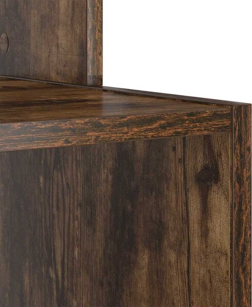 Asztal polcokkal Füstölt tölgy 106 x 40 x 88,5 cm Faanyag